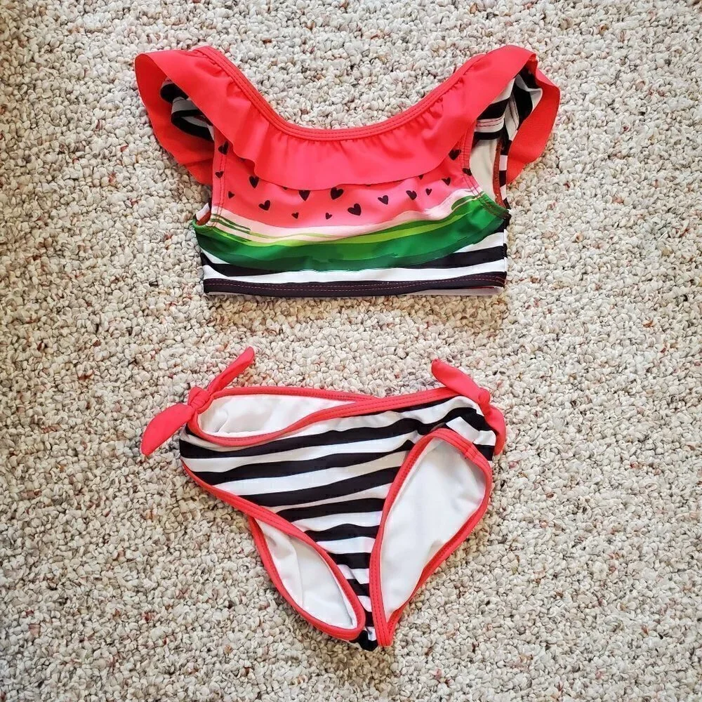 Watermelon 2-peice swimsuit bikini Girl Size toddler 4